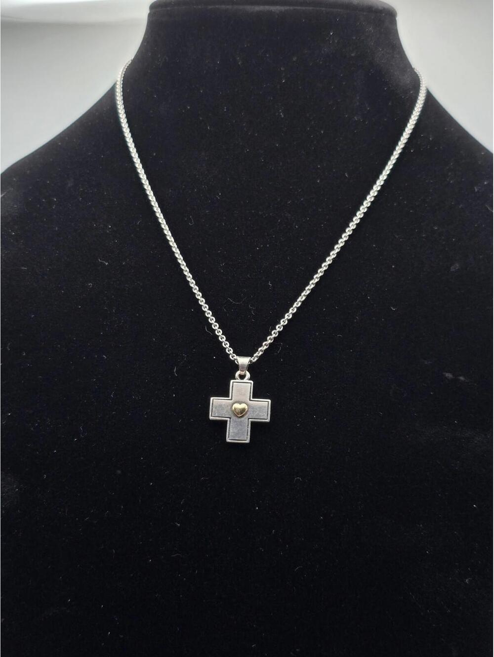 Retired James Avery “Heart of Gold” Pendant chain, 14k + 925